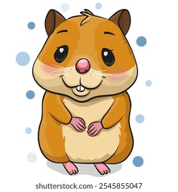 Niedlicher Cartoon Hamster einzeln auf weißem Hintergrund