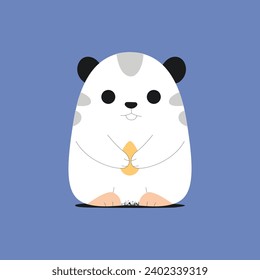 Cute cartoon hamster. Vector illustration of a hamster.