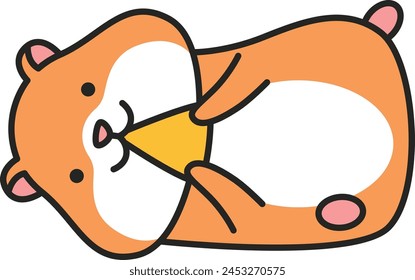 Cute cartoon hamster vector illustration