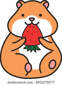 Cute cartoon hamster vector illustration