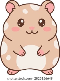 Cute cartoon hamster vector