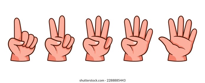 cute cartoon hand design. suitable for stickers, children's books and cartoon elements