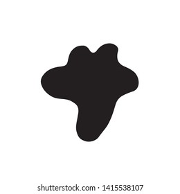 Cute cartoon hand drawn blot sign. Sweet vector black and white blot sign. Isolated monochrome doodle blot sign on white background.