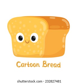 cute cartoon hand drawn bread character