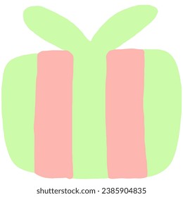 cute cartoon Hand drawn colored of simple decorative elements.