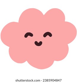 cute cartoon Hand drawn colored of simple decorative elements.