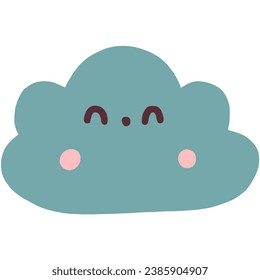 cute cartoon Hand drawn colored of simple decorative elements.