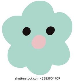 cute cartoon Hand drawn colored of simple decorative elements.