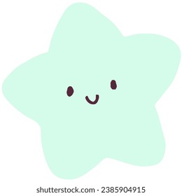 cute cartoon Hand drawn colored of simple decorative elements.