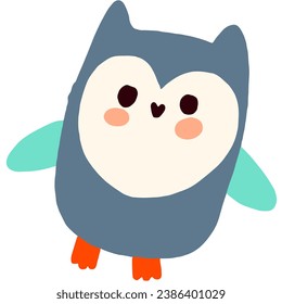 cute cartoon Hand drawn colored of simple decorative elements.