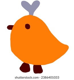 cute cartoon Hand drawn colored of simple decorative elements.