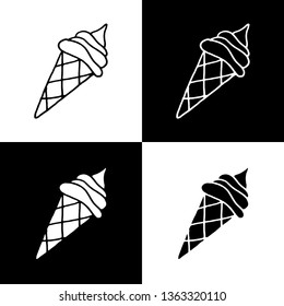 Cute cartoon hand drawn ice cream drawing set for web sites and apps. Sweet vector black and white ice cream drawing set. Isolated monochrome doodle ice cream drawing set for various projects.