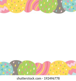 Cute cartoon Happy Birthday card with balloons . Holiday vector background