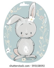 cute cartoon hare