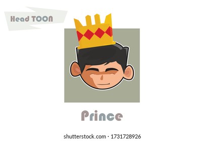cute cartoon head illustration design