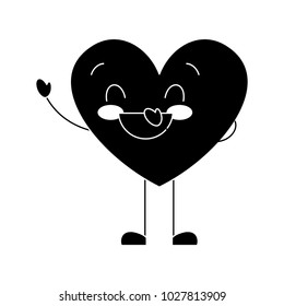 cute cartoon heart love smiling emotion character