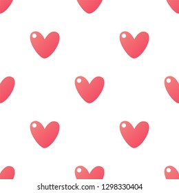 Cute cartoon hearts. Seamless vector pattern. Happy Valentine's day!