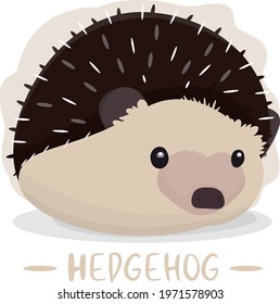 Cute cartoon hedgehog premium vector