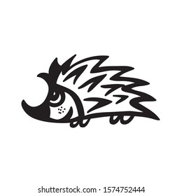 Cute cartoon hedgehog. Vector illustration