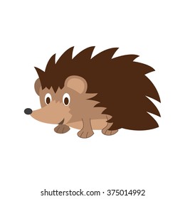 Cute cartoon hedgehog vector illustration