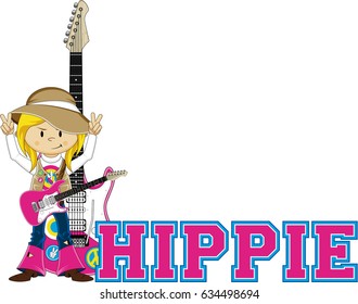 Cute Cartoon Hippie