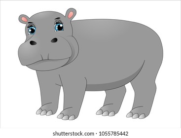 Cartoon Hippo Open Mouth Stock Illustration 696876361 | Shutterstock