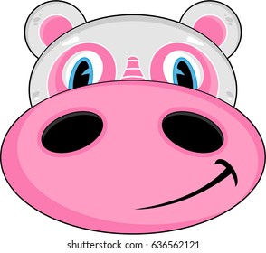 Cute Cartoon Hippo