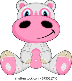 Cute Cartoon Hippo Character
