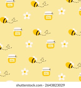 Cute Cartoon Honey Background Pattern