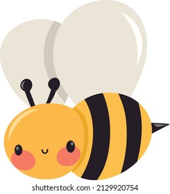 A cute cartoon honey bee