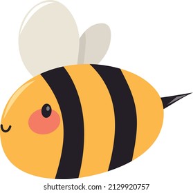 A cute cartoon honey bee