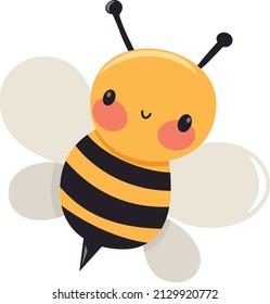 A cute cartoon honey bee