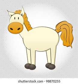 Cute cartoon horse