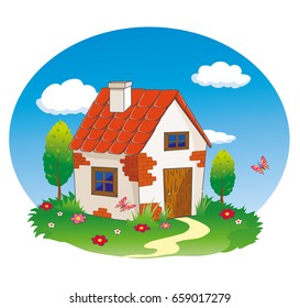 My House Countryside Stock Vector (Royalty Free) 118349797 | Shutterstock