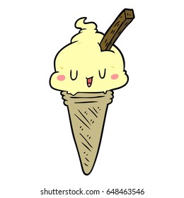 cute cartoon ice cream
