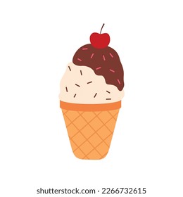 cute cartoon ice creams. ice cream and dessert icon