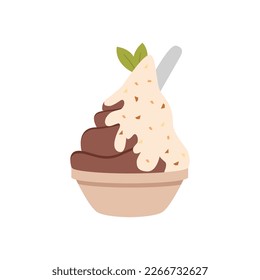 cute cartoon ice creams. ice cream and dessert icon
