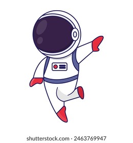 Cute cartoon illustration of astronaut