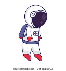 Cute cartoon illustration of astronaut