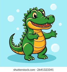 cute cartoon illustration of a baby standing on two legs