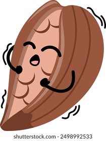 Cute Cartoon Illustration of Delicious and Adorable Chocolate Characters