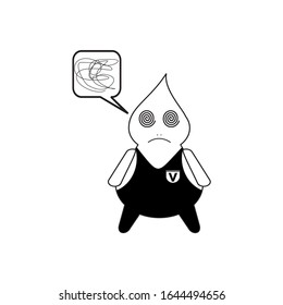 Cute cartoon illustration design. with funny expressions.