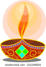 cute cartoon illustration of diwali day