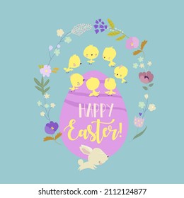 Ilustración de dibujos animados con huevo de Pascua y chicles