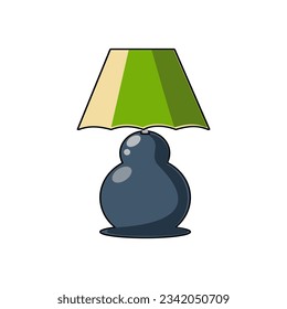 Cute cartoon illustration of Electric Torchere for Room Interior.vector