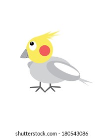 Cute cartoon illustration of a small bird
