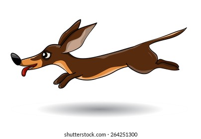  cute cartoon illustrations of  happy dog