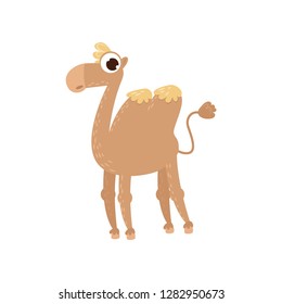 Cute cartoon image of an animal. Funny cute animal.