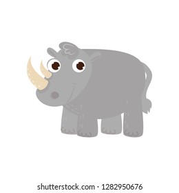 Cute cartoon image of an animal. Funny cute animal.