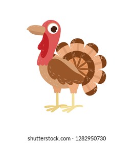 Cute cartoon image of an animal. Funny cute animal.